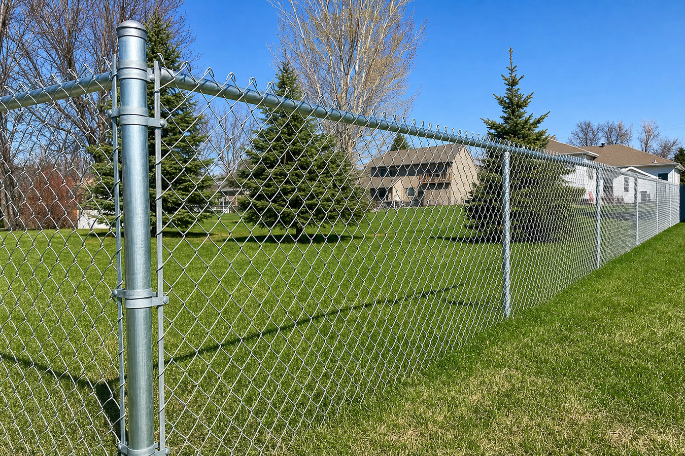 Chain link fence installation in Kerrville, TX