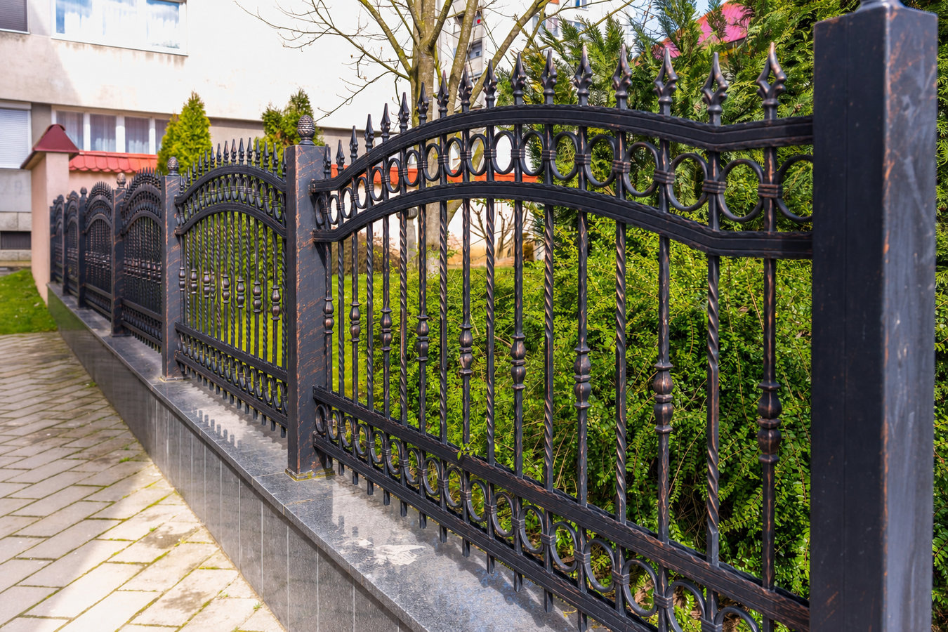 Ornamental iron fence installation in Kerrville, TX