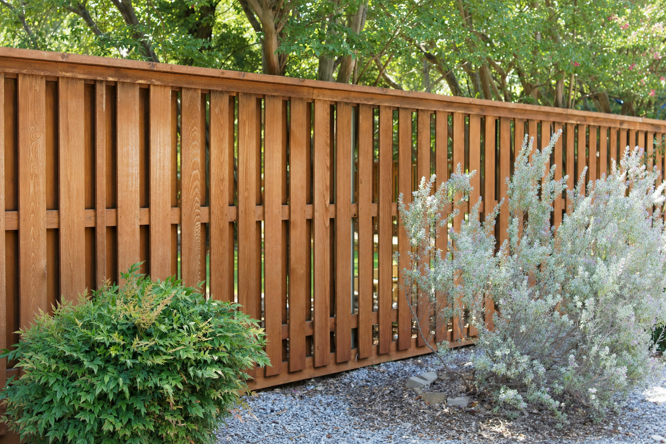 Wood fence installation in Kerrville, TX